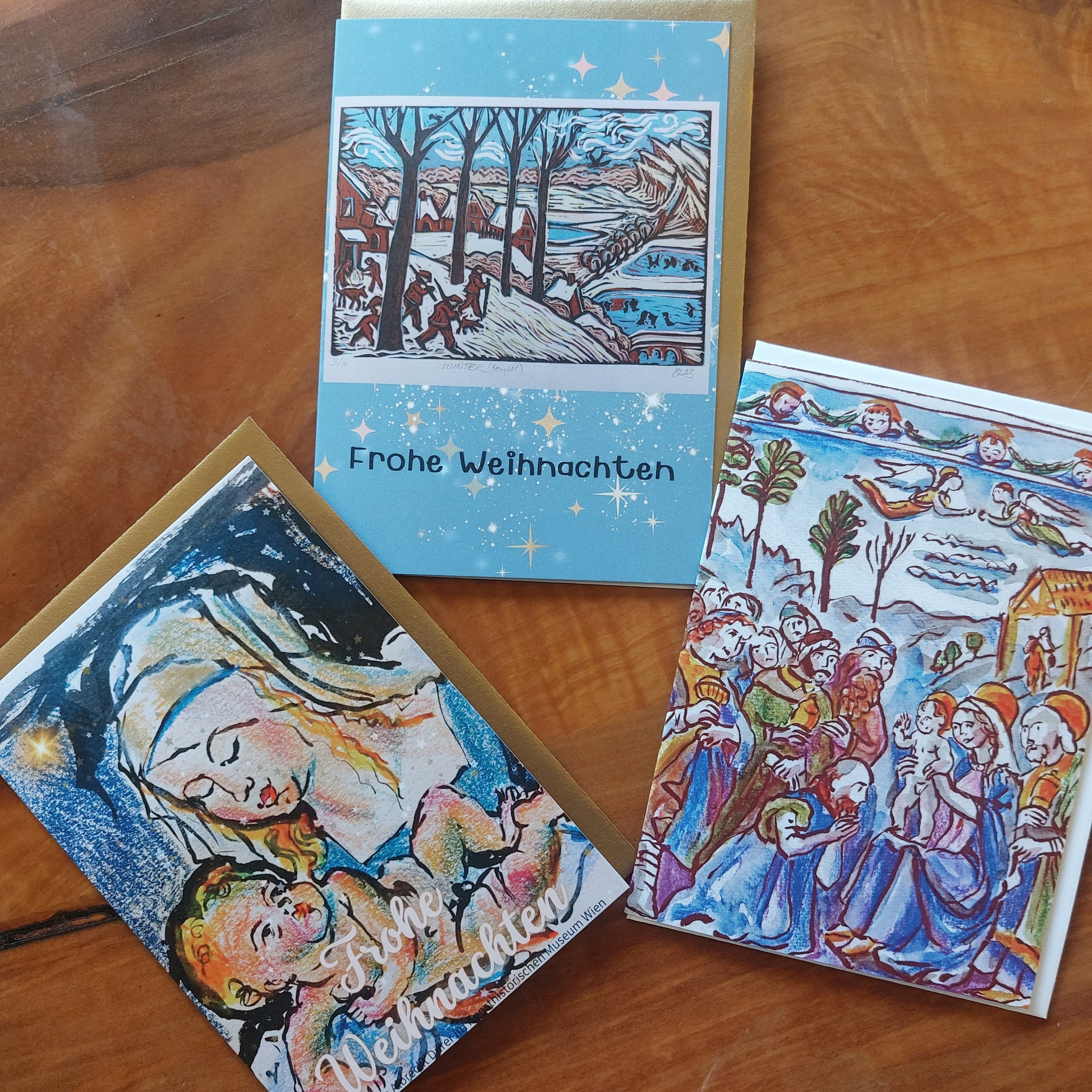 Christmas Cards, set of 3: Inspiration Kunst