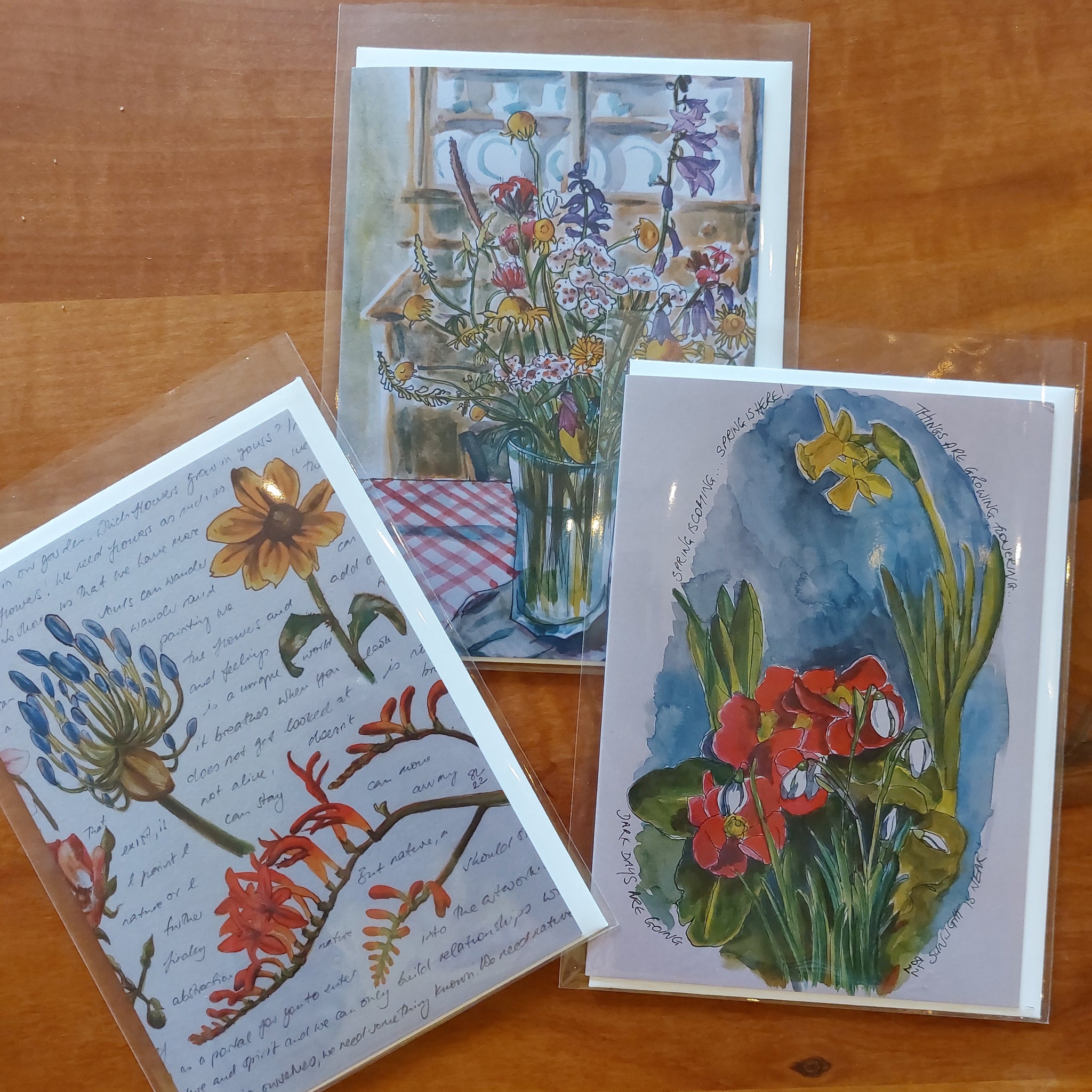 Copy of Cards, set of 3: Floral fun