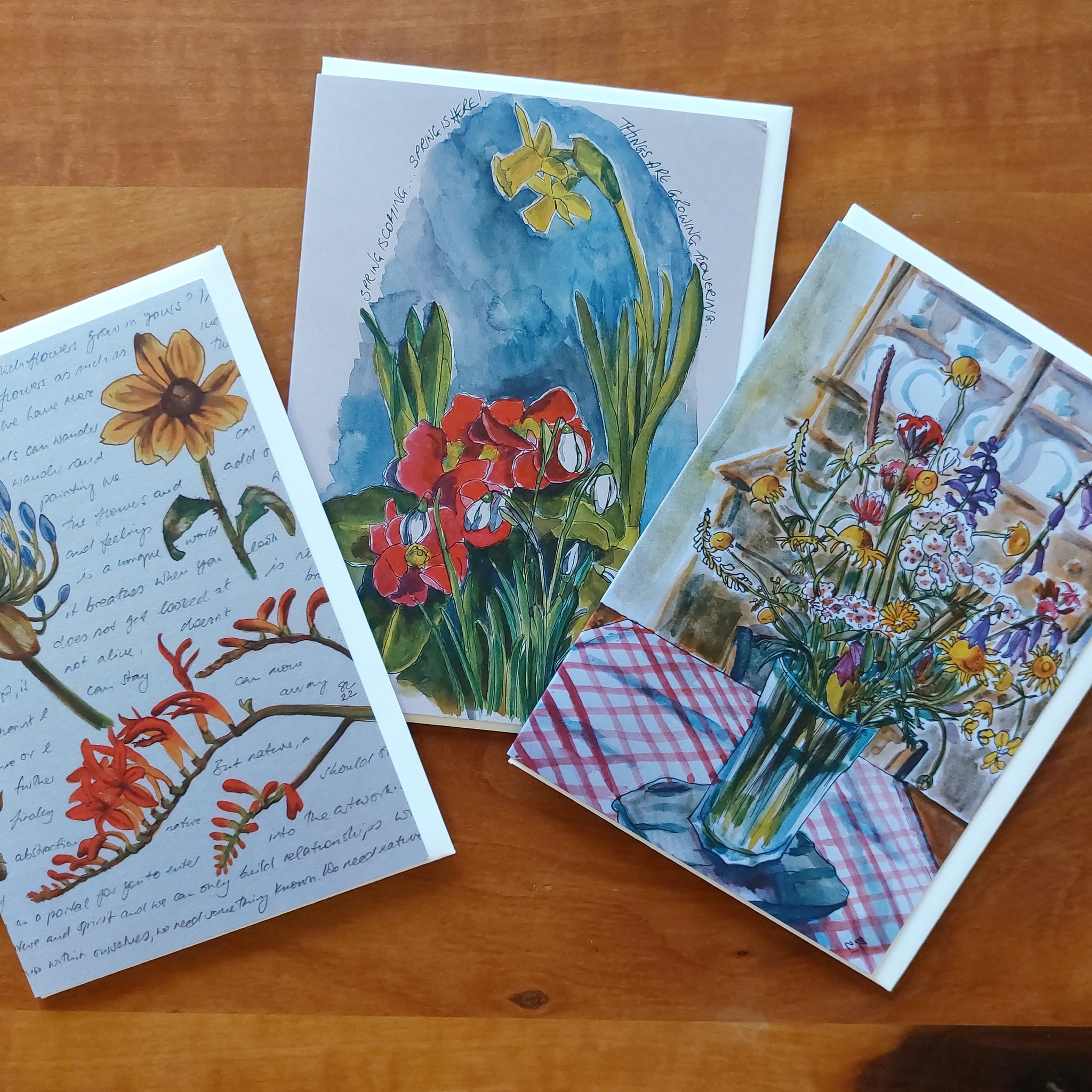 Copy of Cards, set of 3: Floral fun