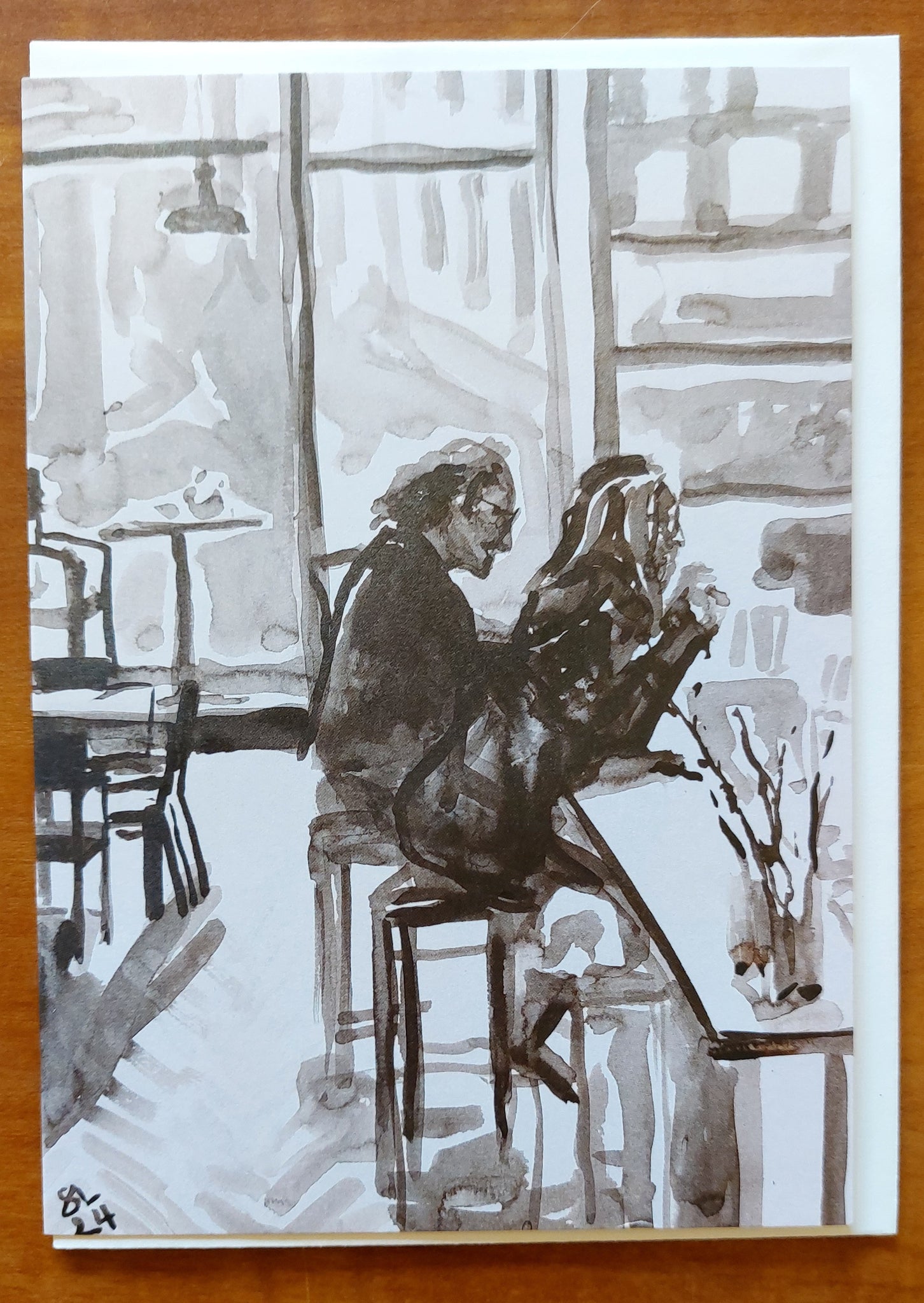 Cards, set of three: Cafe Life