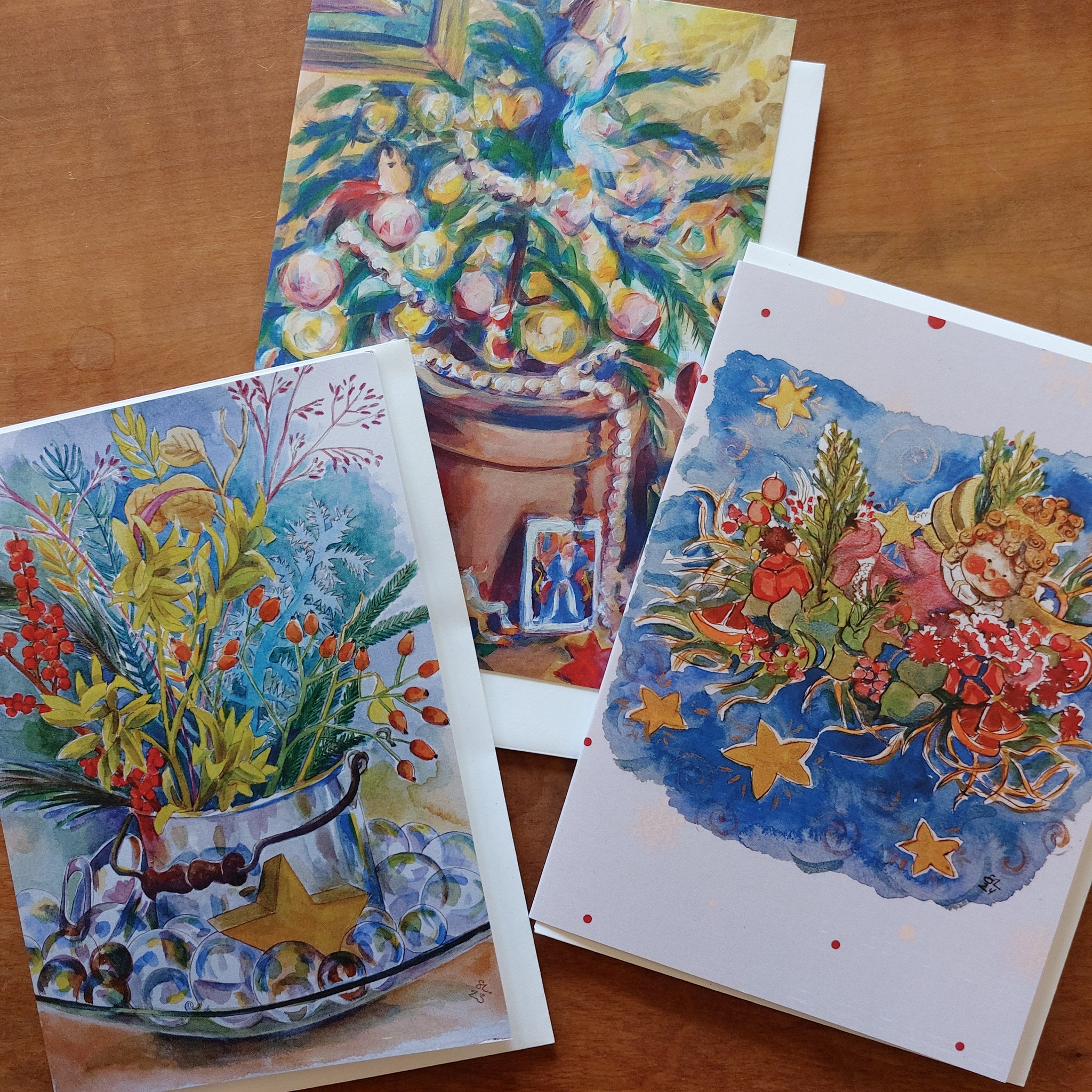 Christmas Cards, set of 3: Christmas Arrangements