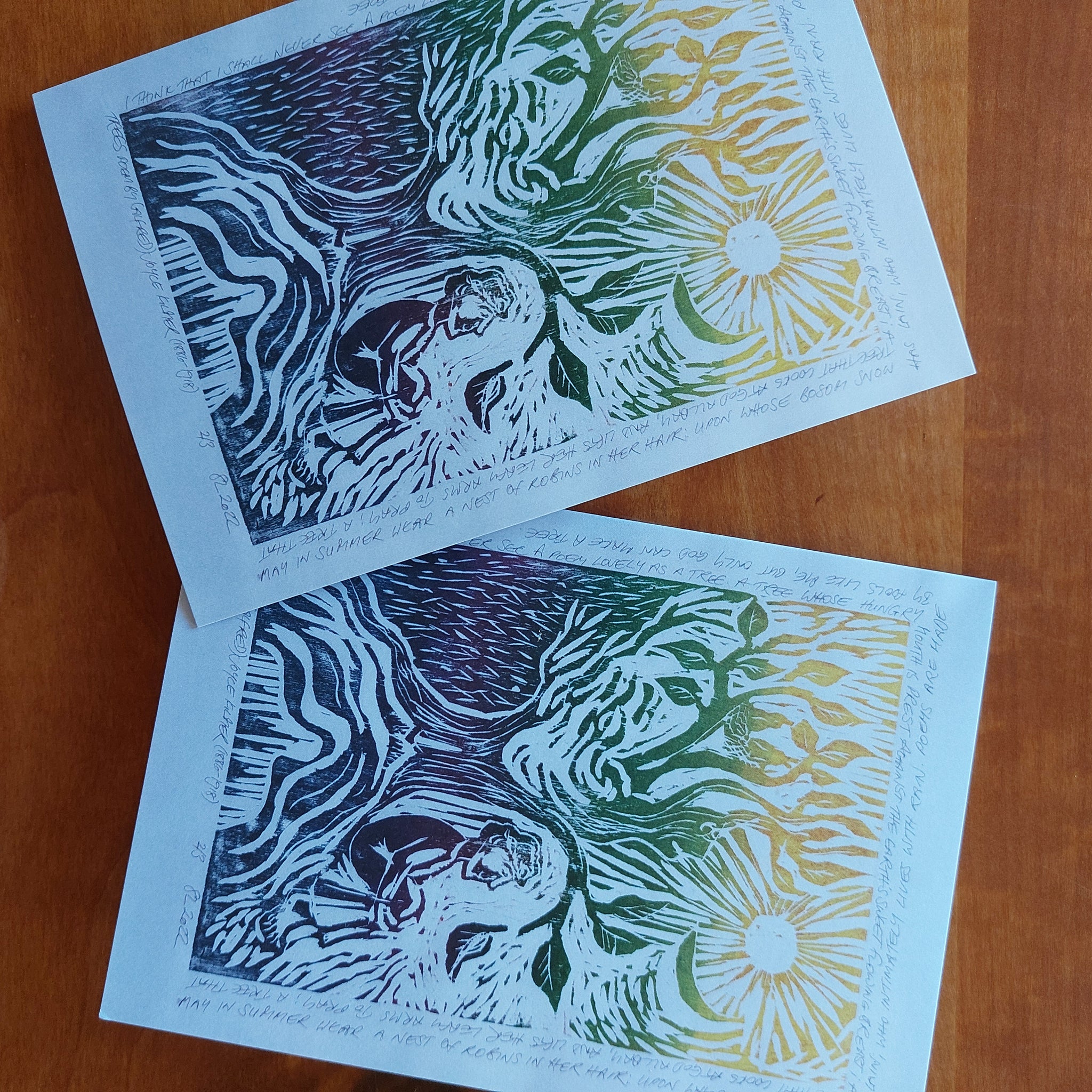 Cards, set of 3: Dreaming of Trees