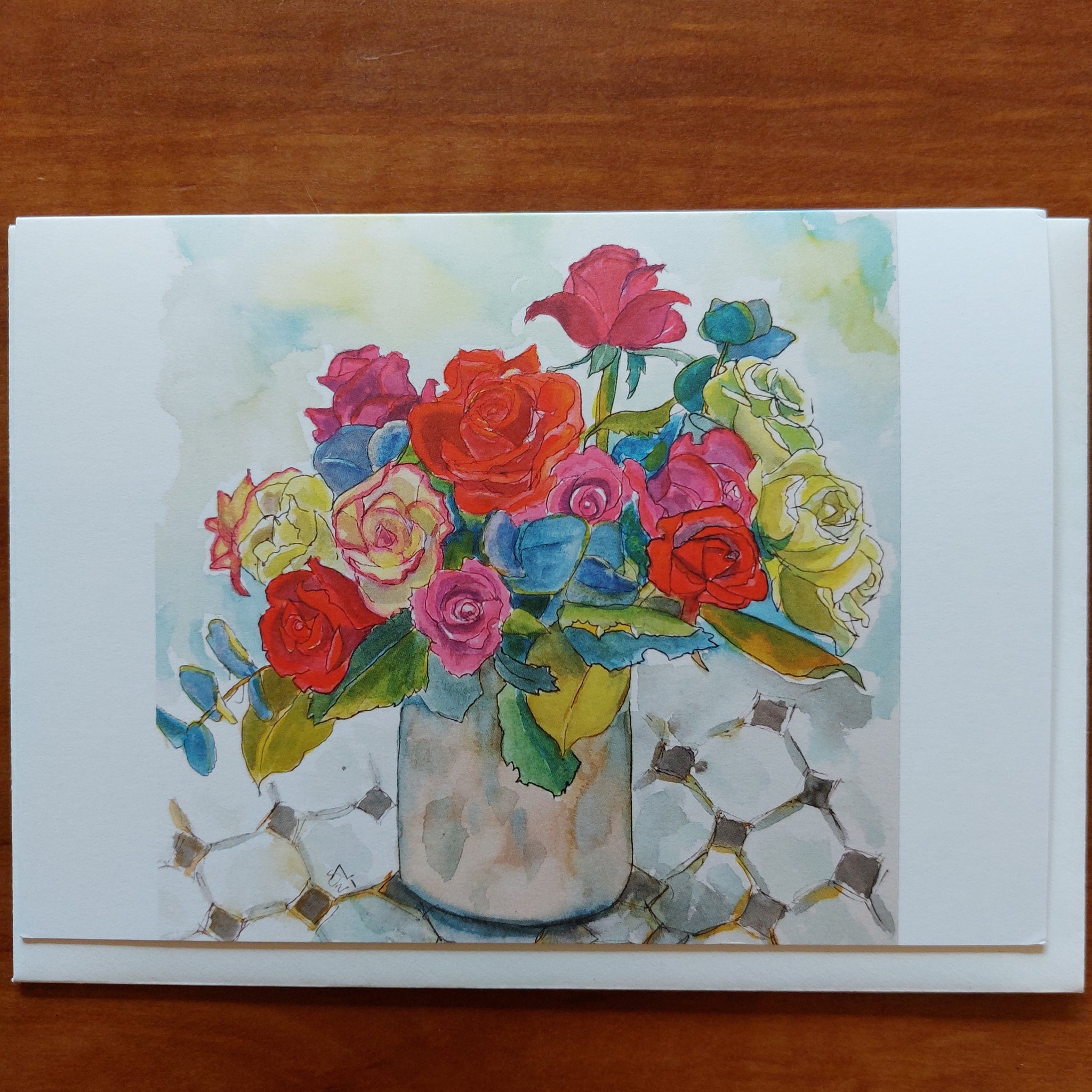 Cards, set of 3: Roses for you