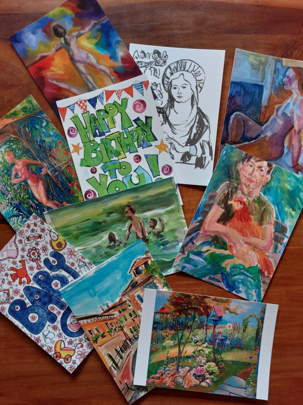 Glossy Postcards, set of 10: Surprise me!
